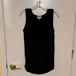 L'AGENCE Black Sleeveless Draped 100% Silk Tank